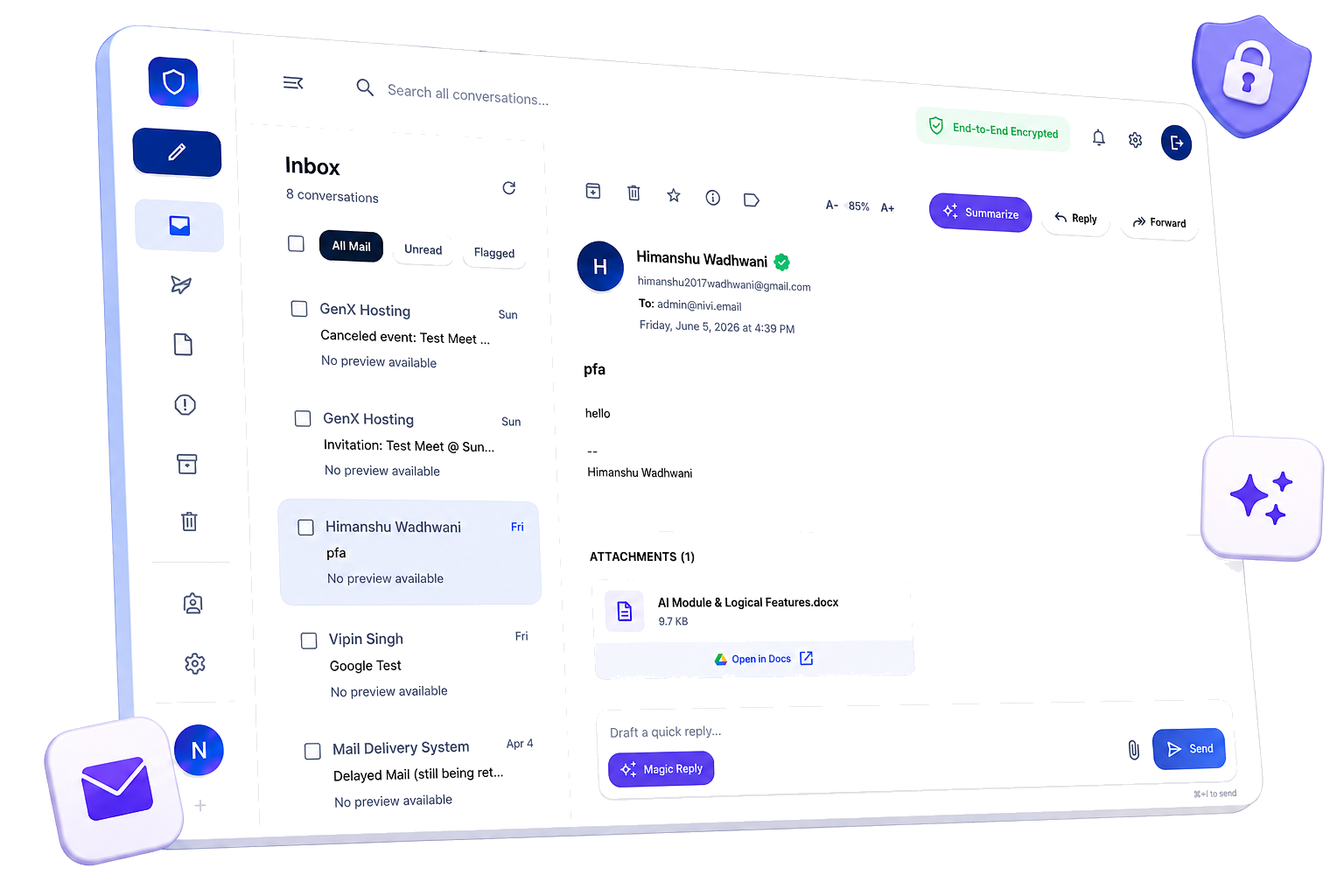 Nivi Email Dashboard